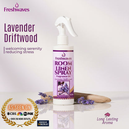 Freshwaves Lavender Driftwood Room & Linen Spray, 8.8oz Fragrance Oil Diffuser Spray Bottle