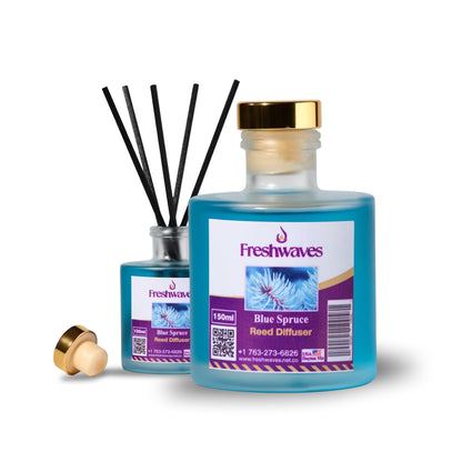Freshwaves Blue Spruce Reed Diffuser 150ml – Luxury Reed Diffuser Sticks for Home Fragrance