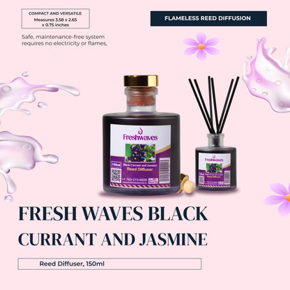 Black Currant and Jasmine Reed Diffuser 150ml with Reed Diffuser Sticks – Best Home Fragrance