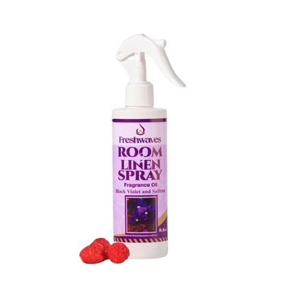Freshwaves Black Violet & Saffron Room Linen Spray – Diffuser Spray Bottle, Room Spray Diffuser