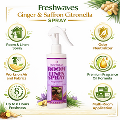Ginger & Saffron Citronella Room & Linen Spray 8.8oz