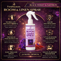 Black Violet & Saffron Room Linen Spray