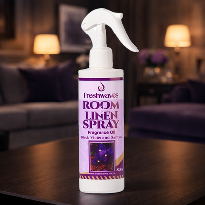 Freshwaves Black Violet & Saffron Room Linen Spray – Diffuser Spray Bottle, Room Spray Diffuser