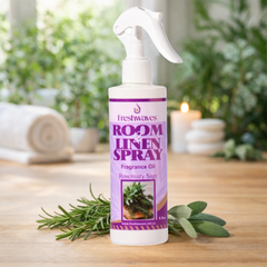 Freshwaves Rosemary Sage Room & Linen Spray 8.8oz – White Trigger Diffuser Spray Bottle