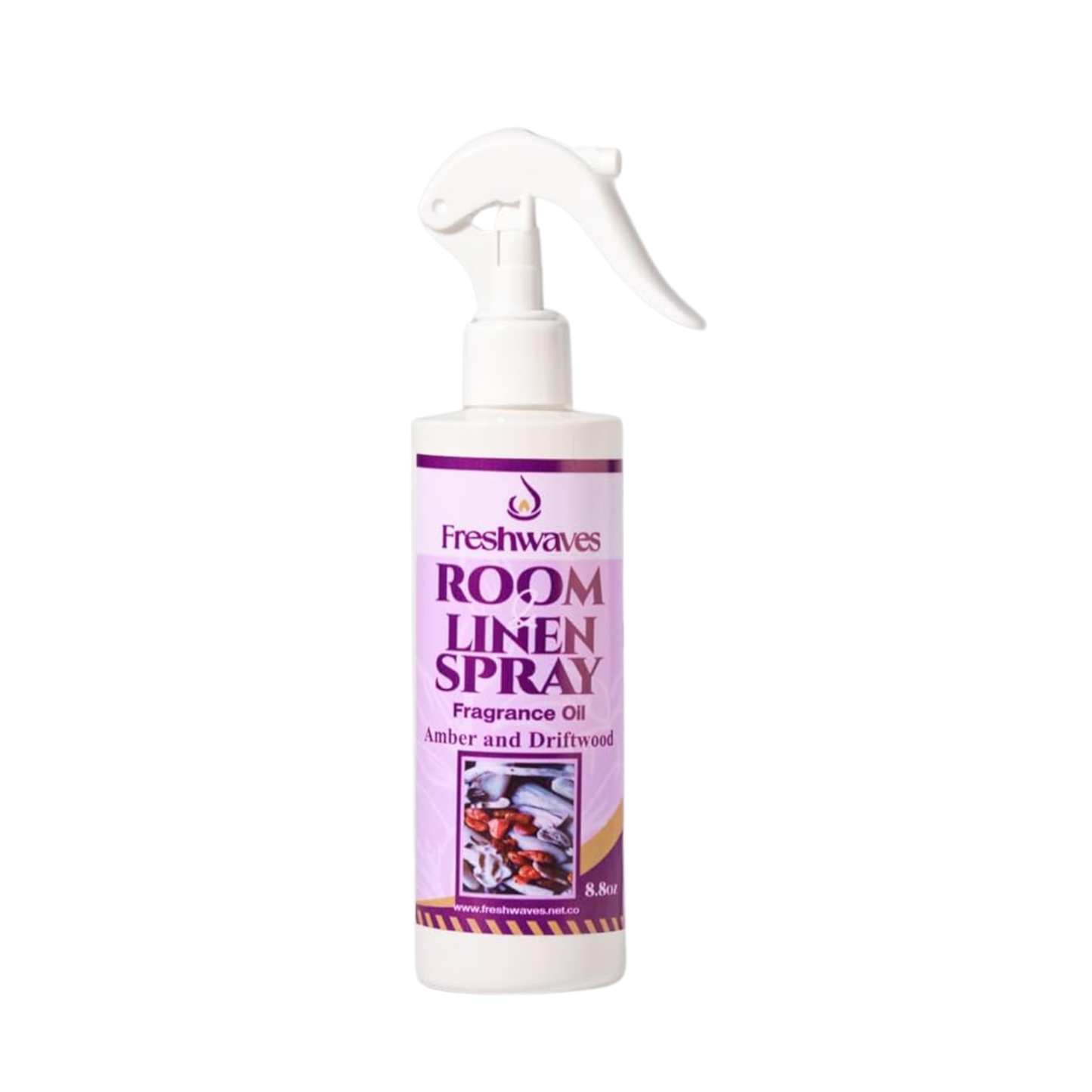 Freshwaves Amber & Driftwood Room & Linen Spray 8.8oz – Diffuser Spray Bottle, Room Freshener