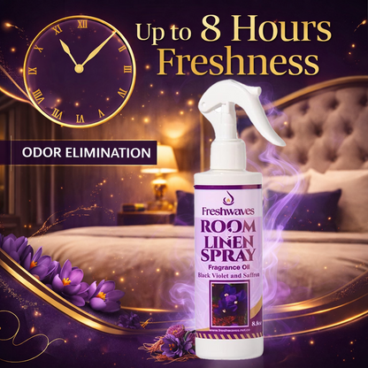 Freshwaves Black Violet & Saffron Room Linen Spray – Diffuser Spray Bottle, Room Spray Diffuser