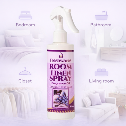 Freshwaves Lavender Driftwood Room & Linen Spray, 8.8oz Fragrance Oil Diffuser Spray Bottle